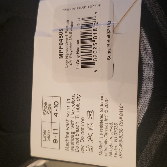 6 pk High Cut shoe liners NWT - Picture 8 of 8